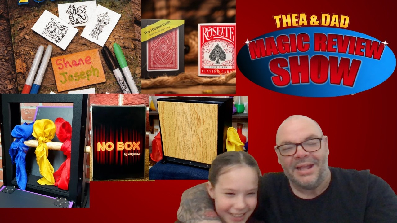 No Box, Silk Cabby, Fantastic Frame, Colour Fourcast & Hidden Code | Thea & Dad's Magic Review Show